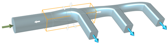 Positioning of the zone refinement box in the domain