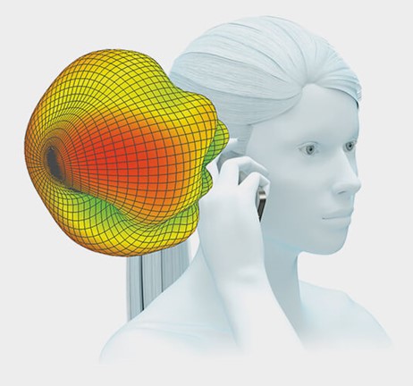 Picture of a simulated drawing of a woman holding a phone.