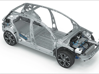Altair Radioss high-fidelity structural simulation showcasing material behaviour under dynamic loading conditions.