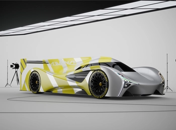 A photorealistic rendering of a car design model, demonstrating Inspire Studio’s powerful modeling and visualization capabilities for automotive product development.