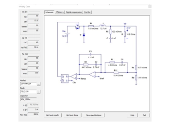 SmartCtrl control loop design interface for power electronics. The image showcases a graphical user interface displaying system transfer functions and control parameters, illustrating SmartCtrl’s capabilities in designing stable and efficient power control loops.